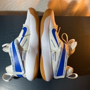 Nike White and Blue Athletic Shoes